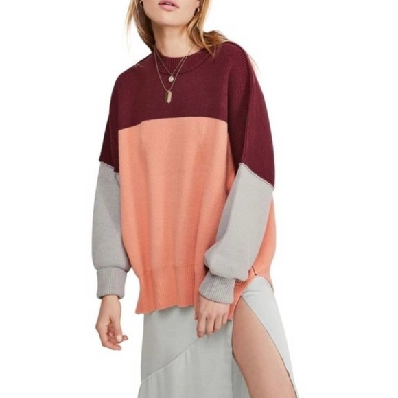 Free People Easy Street Color Block Sweater - Picture 2 of 11